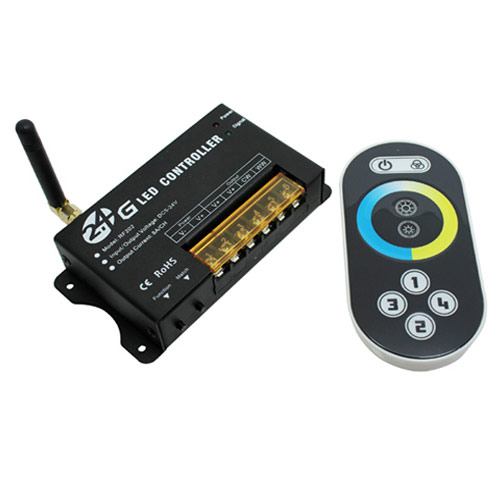 DC12/24V Max 16A, Generic 2.4Ghz 30M Control Touch Panel LED Wireless RF Remote Controller For Color Temperature Led Strips